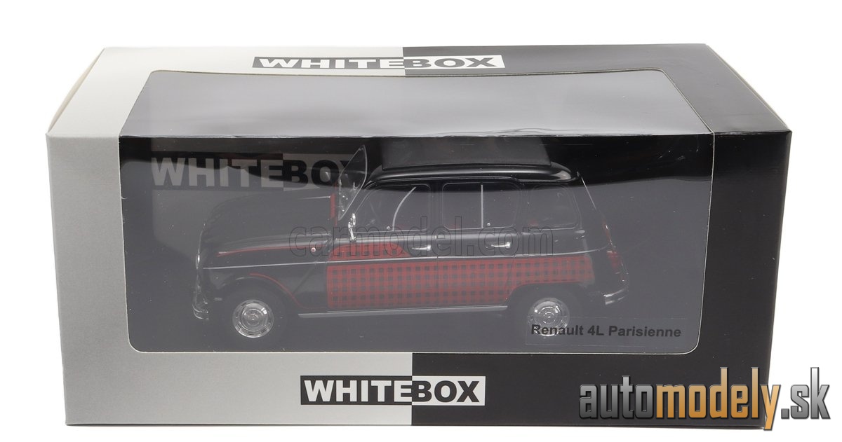 WHITEBOX - RENAULT - R4L PARISIENNE 1964 (BLACK RED) - 1:24