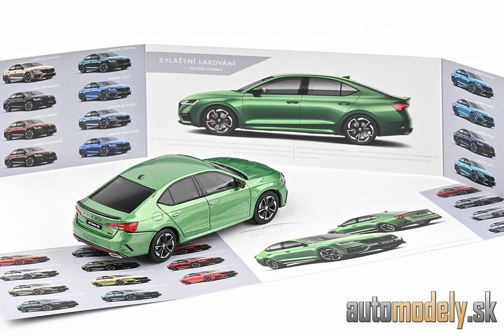  Abrex - Škoda Octavia IV RS (2020) - Zelená Cosmic Metalíza - 1:43