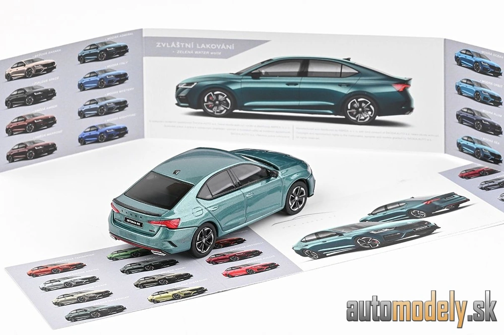  Abrex - Škoda Octavia IV RS (2020) - Zelená Water World Metalíza - 1:43