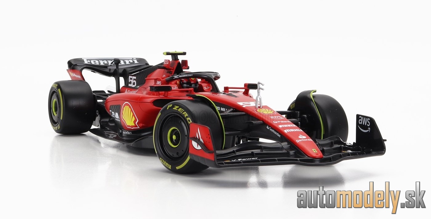 BURAGO - FERRARI - F1 SF-23 TEAM SCUDERIA FERRARI N 55 SEASON 2023 CARLOS SAINZ - 1:18