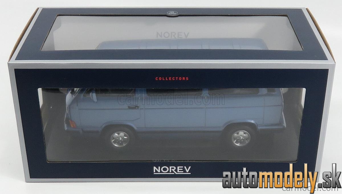 Norev - VOLKSWAGEN - T3 MULTIVAN MINIBUS BLUE STAR 1992 - LIGHT BLUE MET - 1:18