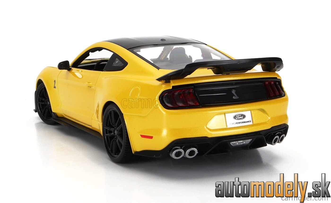 Maisto - FORD USA - MUSTANG SHELBY GT500 COUPE 2020 - YELLOW BLACK - 1:18