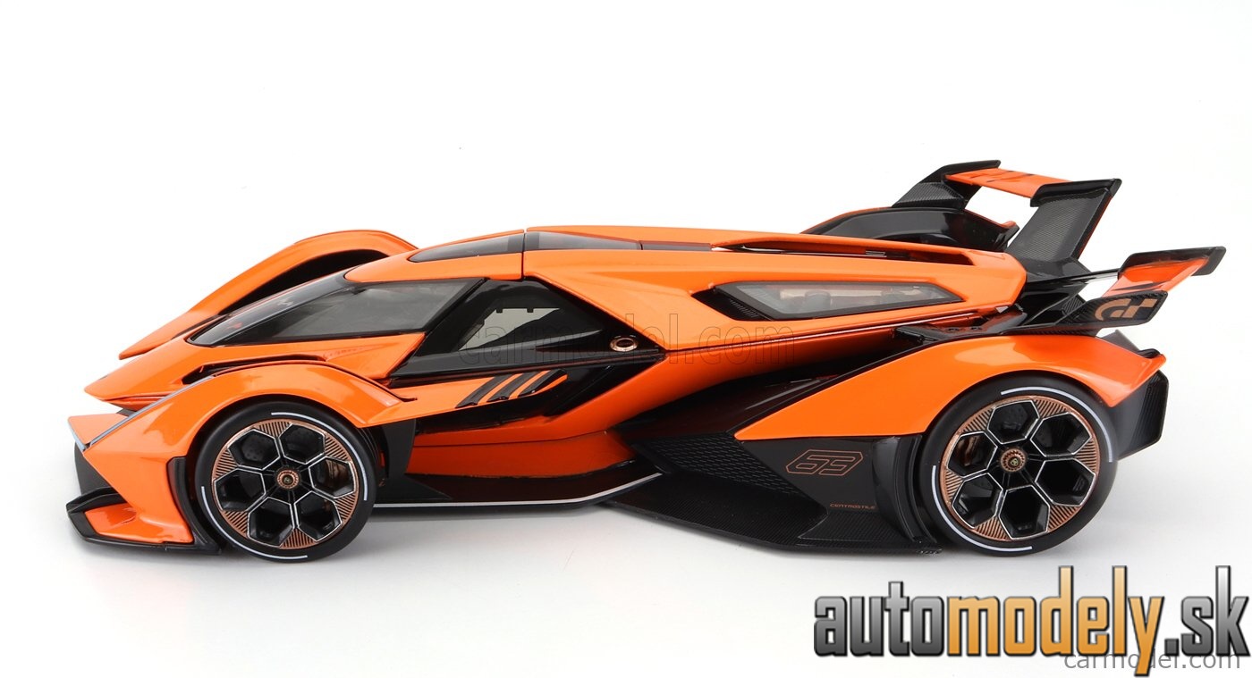 Maisto - LAMBORGHINI - LAMBO V12 VISION GT N 63 GRAN TURISMO 2020 - ORANGE BLACK - 1:18
