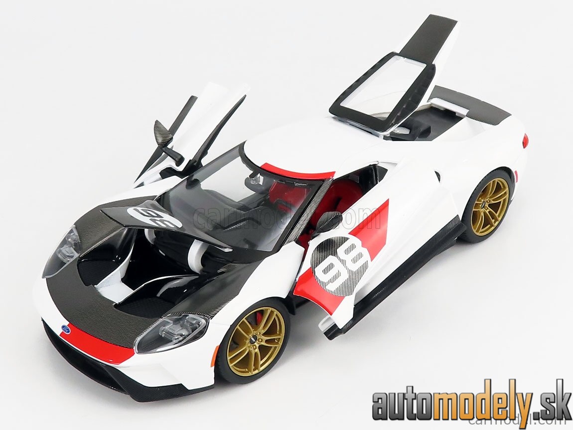 Maisto - FORD USA - GT N 98 DAYTONA LIVERY 2021 - WHITE BLACK - 1:18