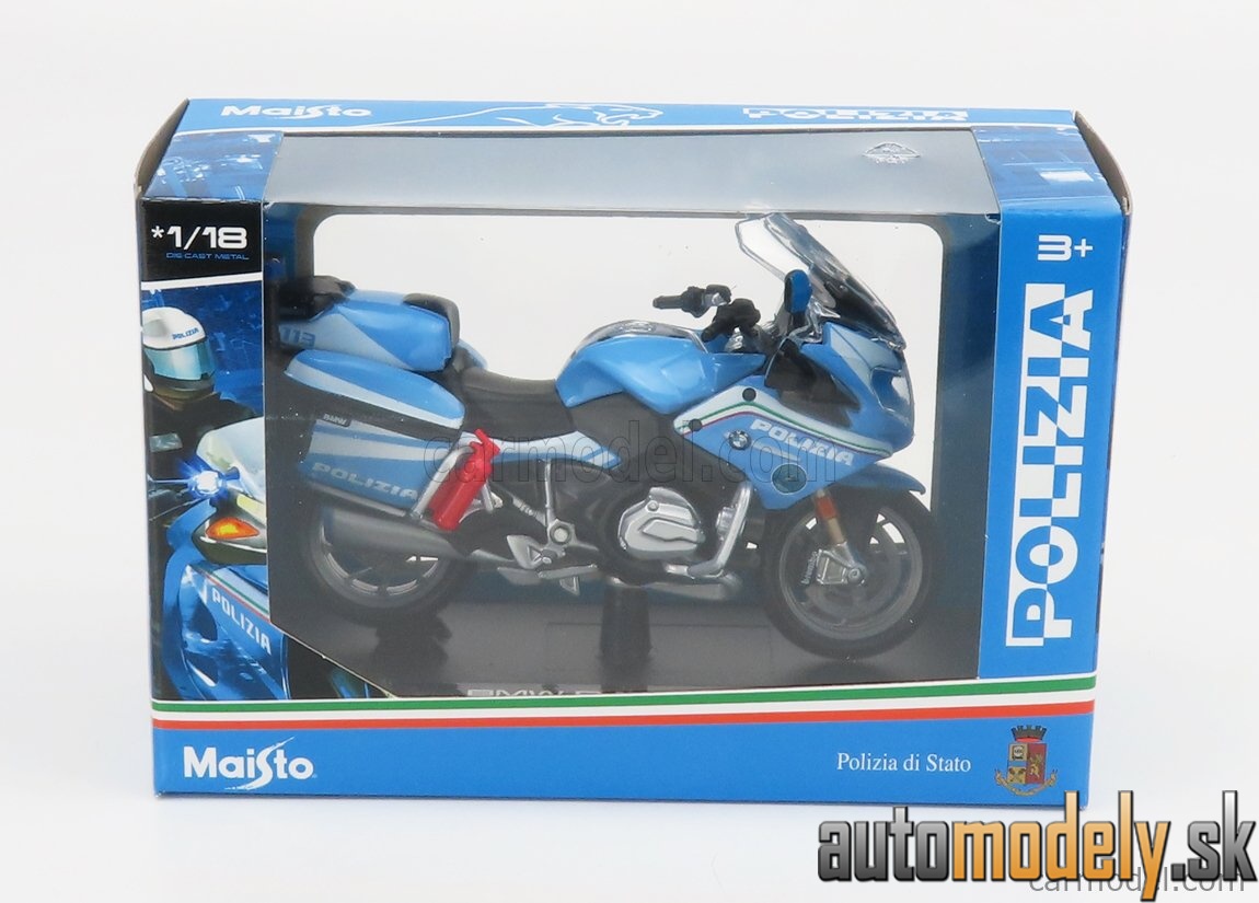 Maisto - BMW - R1200RT POLIZIA STRADALE 2005 - LIGHT BLUE WHITE - 1:18
