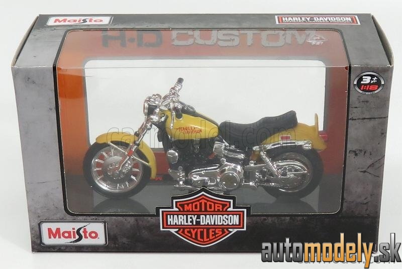 Maisto - HARLEY DAVIDSON - FXS LOW RIDER 1977 - YELLOW - 1:18