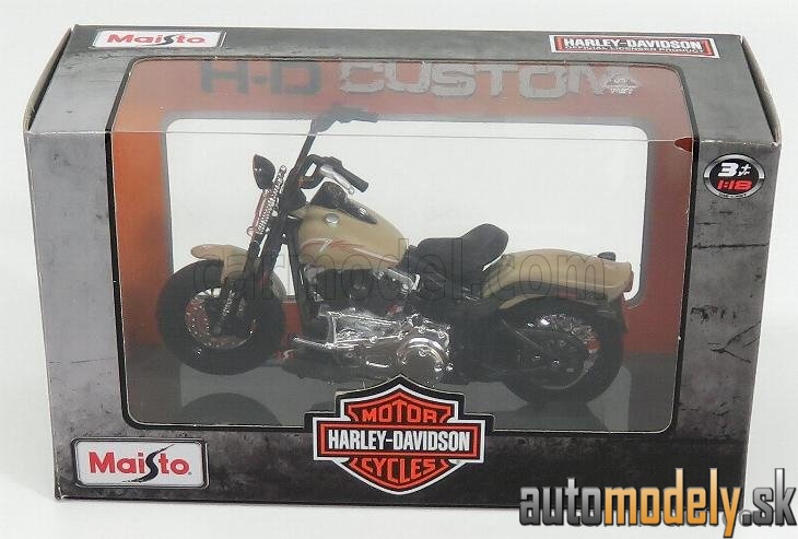 Maisto - HARLEY DAVIDSON - FLSTSB CROSS BONES 2008 - BEIGE - 1:18