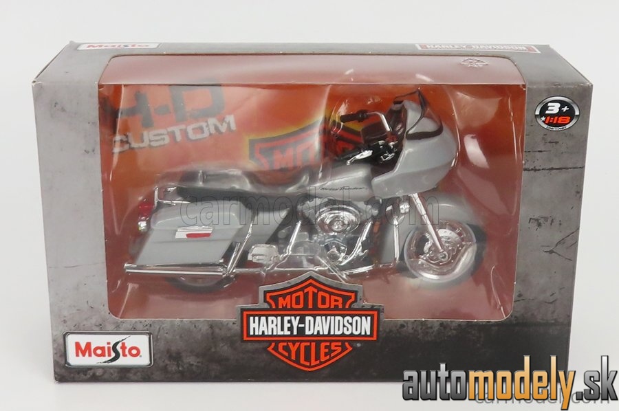 Maisto - HARLEY DAVIDSON - FLTR ROAD GLIDE 2002 - SILVER - 1:18