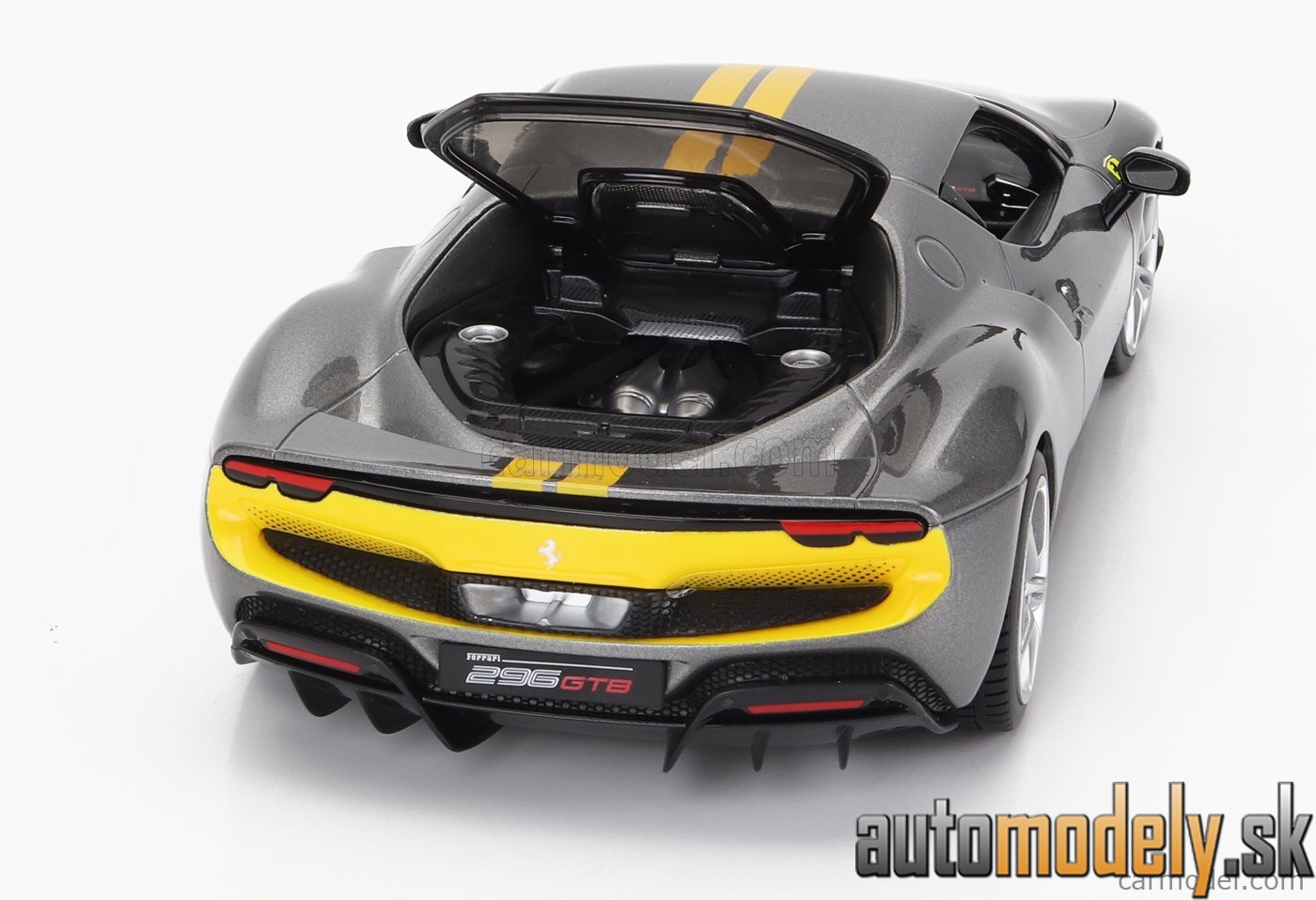 Bburago - FERRARI - 296 GTB ASSETTO FIORANO 2022 - GREY YELLOW - 1:18
