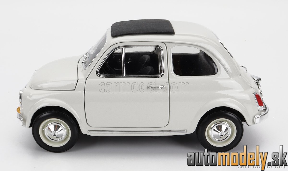 Bburago - FIAT - 500F CLOSED ROOF 1965 - WHITE - 1:18