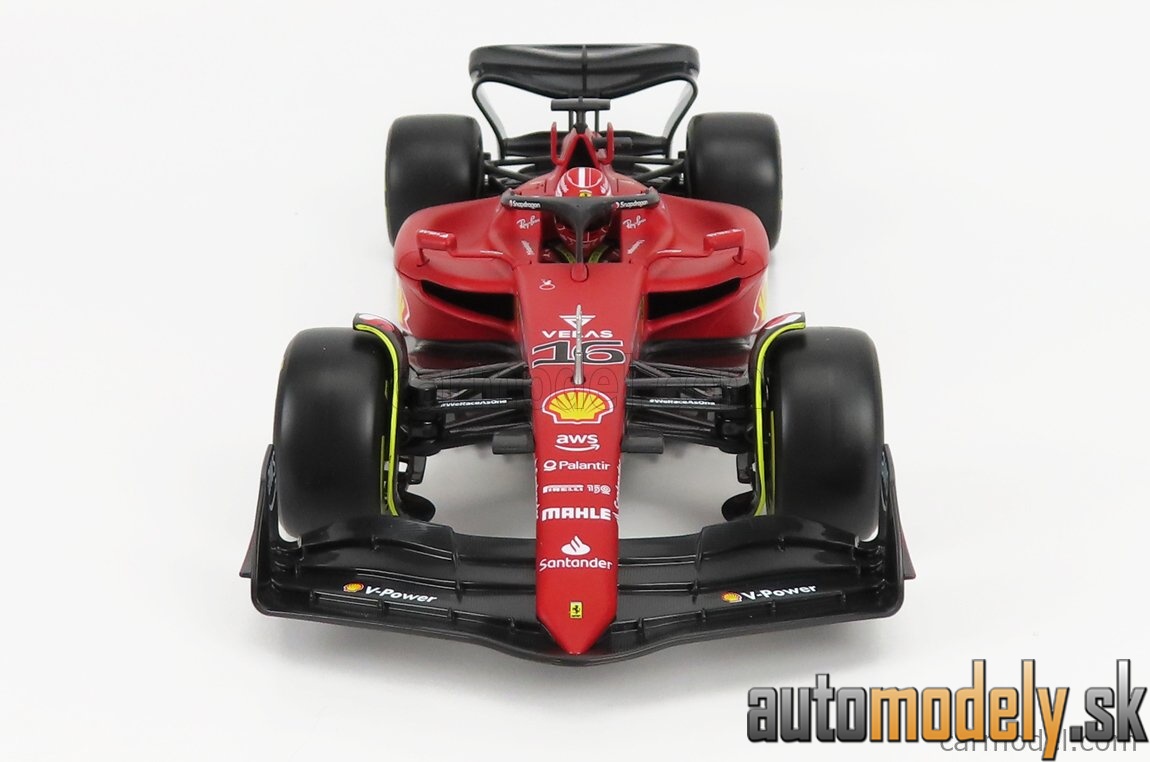 Bburago - FERRARI - F1-75 SCUDERIA FERRARI N 16 SEASON 2022 CHARLES LECLERC - YELLOW WHEELS - RED - 1:18