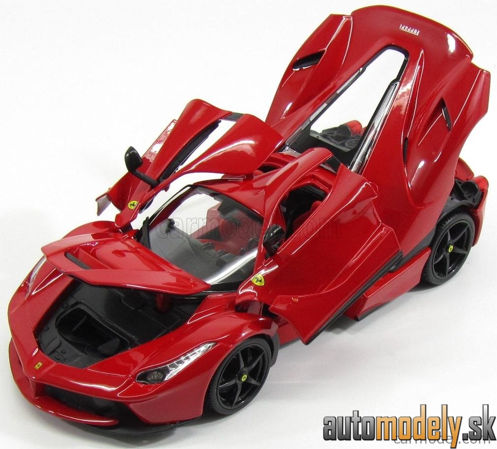 Bburago - FERRARI - LAFERRARI 2013 - BLACK WHEELS - RED - 1:18