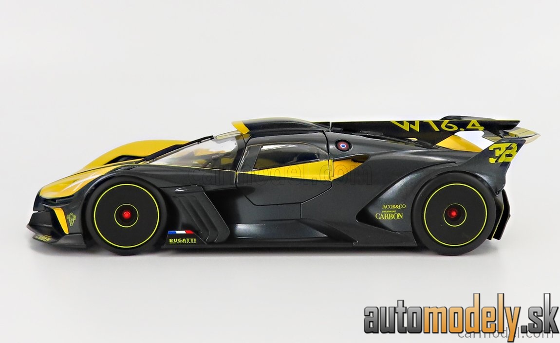 Bburago - BUGATTI - BOLIDE W16 8.0 FOUR-TURBO 1850hp 500km/h 2020 - YELLOW BLACK - 1:18