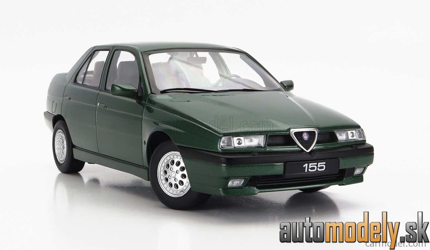 Triple9 - ALFA ROMEO 155 1996 BLACK INTERIOR GREEN MET - 1:18