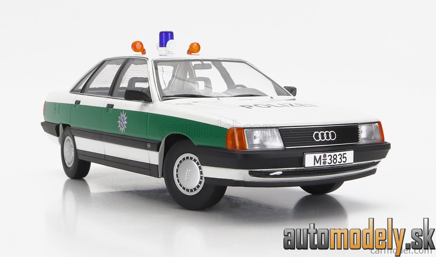 Triple9 - AUDI 100 (C3) POLIZEI 1989 WHITE GREEN - 1:18