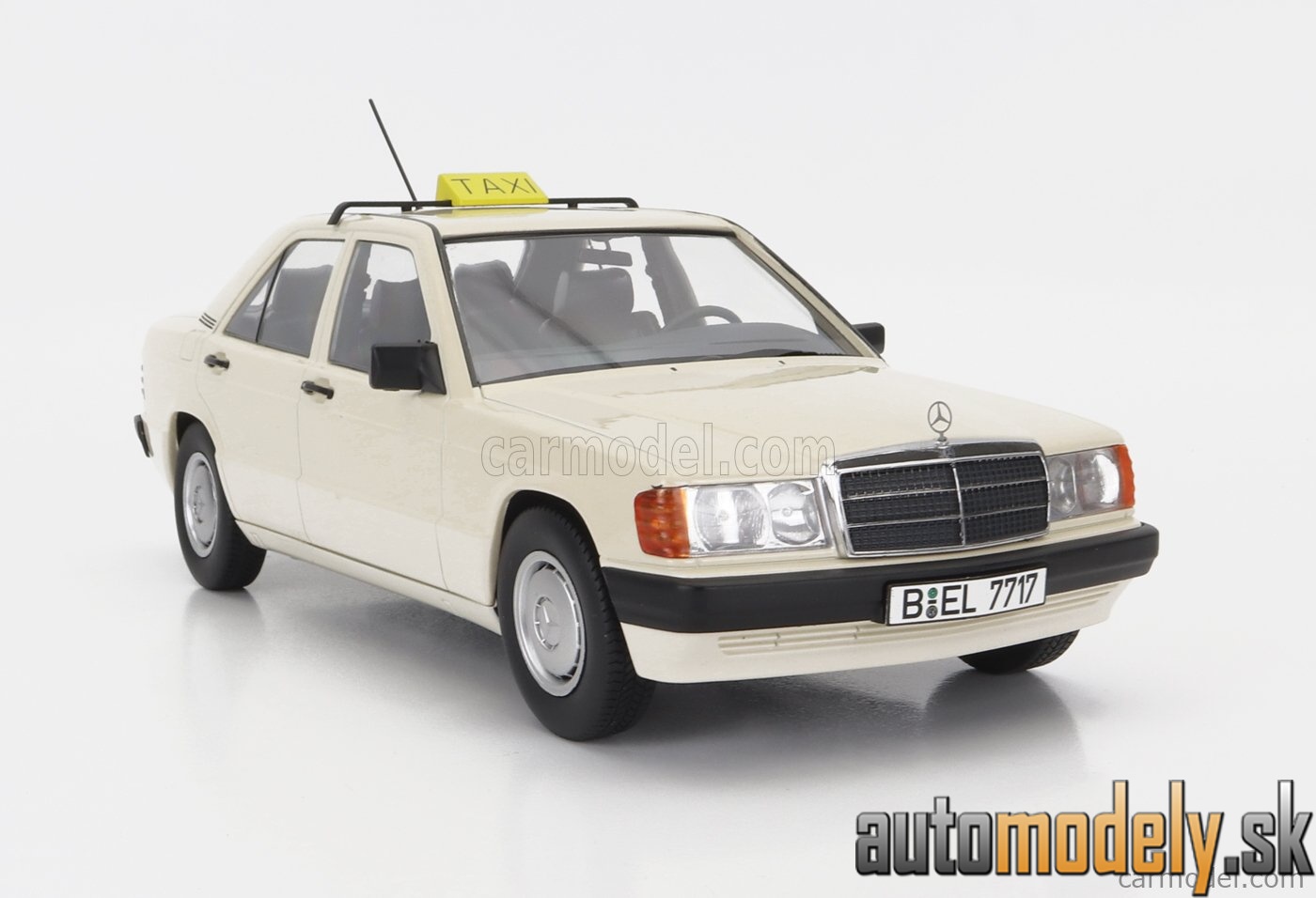 Triple9 - MERCEDES BENZ 190E (W201) TAXI GERMANY 1993 CREAM - 1:18