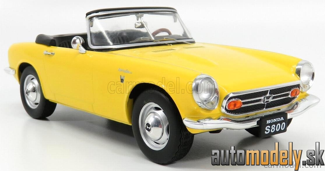 Triple9 - HONDA S800 SPIDER SOFT-TOP OPEN 1966 YELLOW - 1:18