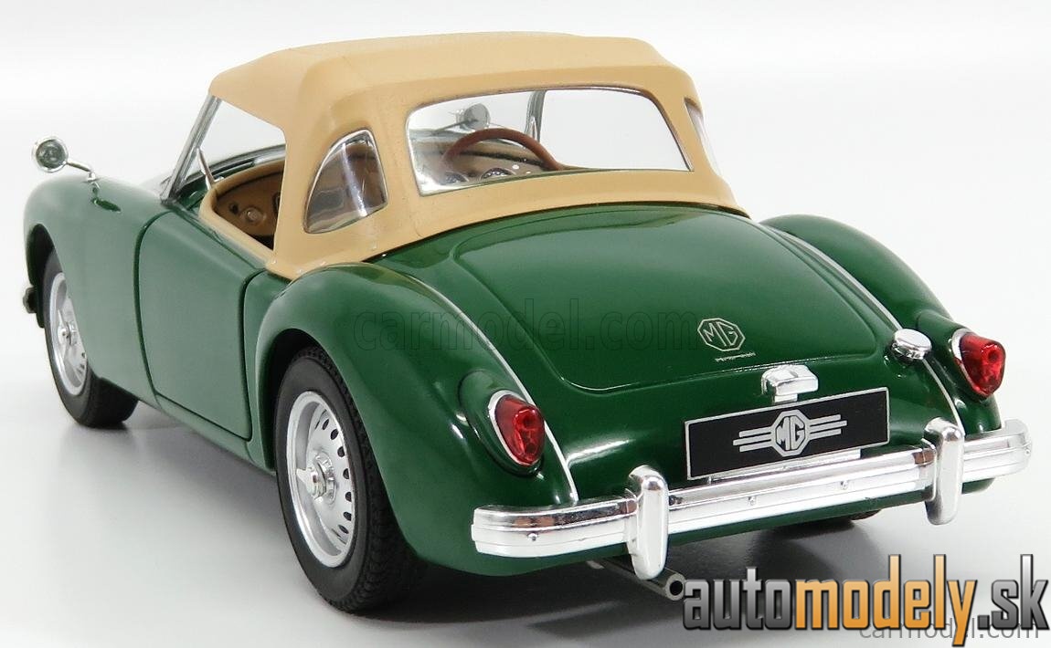 Triple9 - MG MGA MKI TWIN CAM SPIDER SOFT-TOP CLOSED 1959 GREEN CREAM - 1:18
