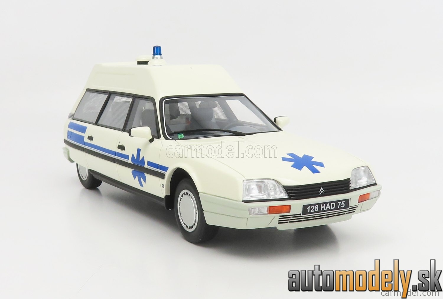 OttOmobile - CITROEN CX BREAK AMBULANCE QUASAR HEULIEZ 1987 WHITE BLUE - 1:18