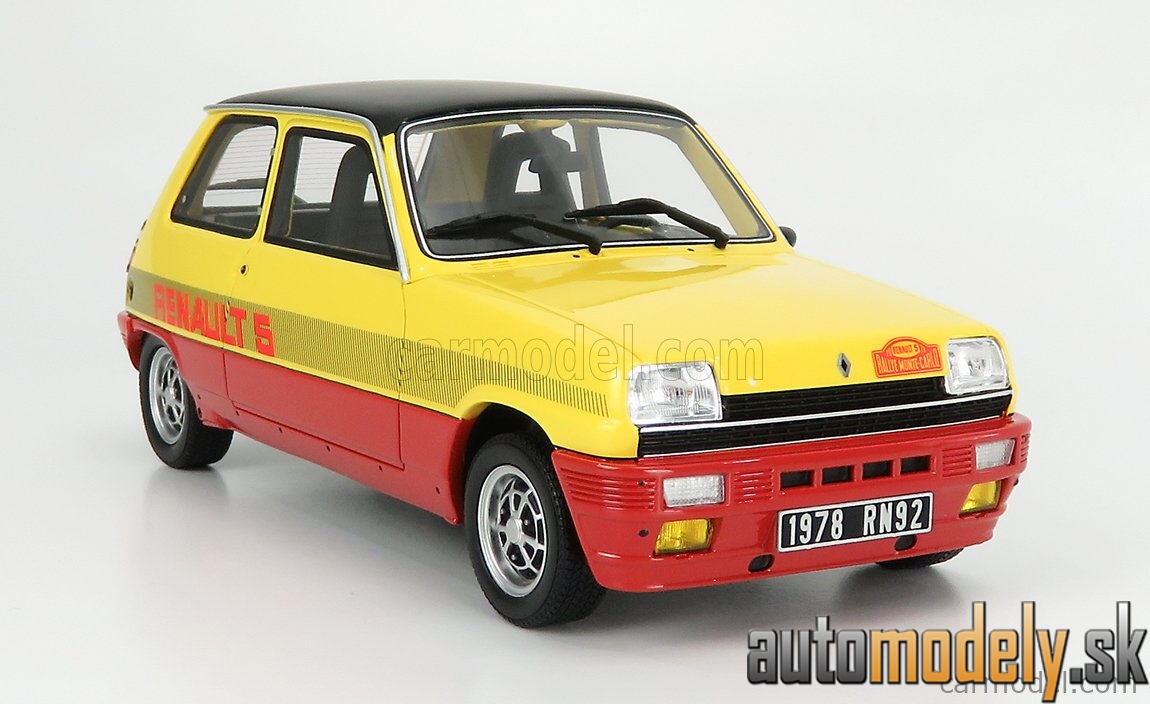 OttOmobile - RENAULT R5 TS MONTECARLO 1982 RED YELLOW BLACK - 1:18