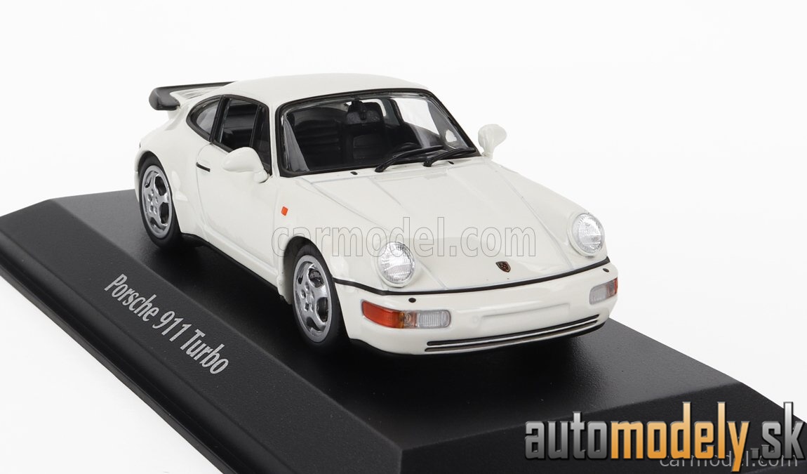 Minichamps - PORSCHE 911 964 TURBO COUPE 1990 WHITE - 1:43