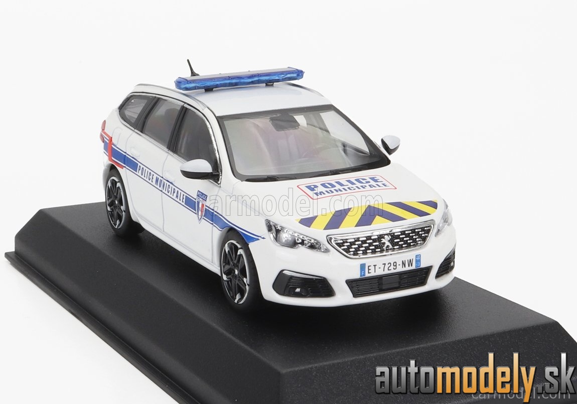 Norev - PEUGEOT 308 SW STATION WAGON POLICE MUNICIPALE 2018 WHITE - 1:43