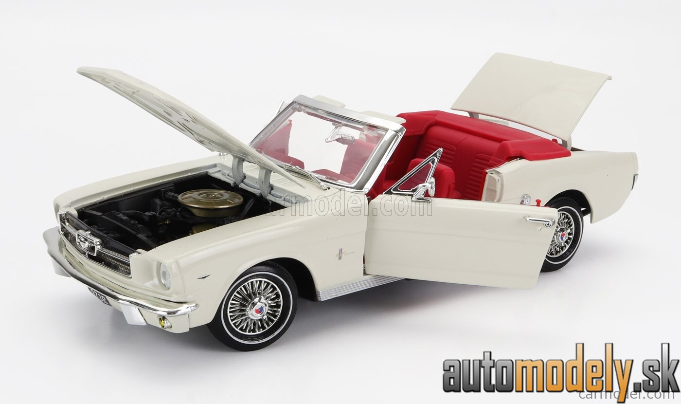 Motormax - FORD MUSTANG CABRIOLET OPEN 1964 JAMES BOND 007 GOLDFINGER MISSIONE GOLDFINGER WHITE - 1:18