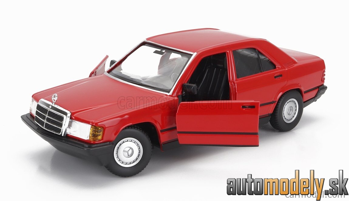 Bburago - MERCEDES BENZ 190E 1984 RED - 1:24