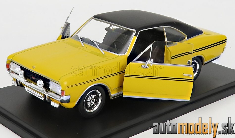 Hachette - OPEL COMMODORE A GS/E COUPE 1970 YELLOW BLACK - 1:24