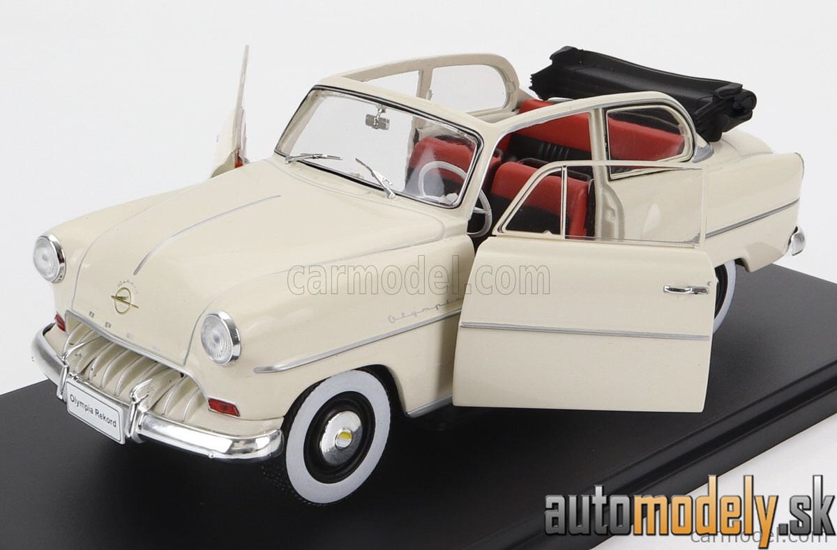 Hachette - OPEL OLYMPIA REKORD CABRIOLET 1954 WHITE - 1:24