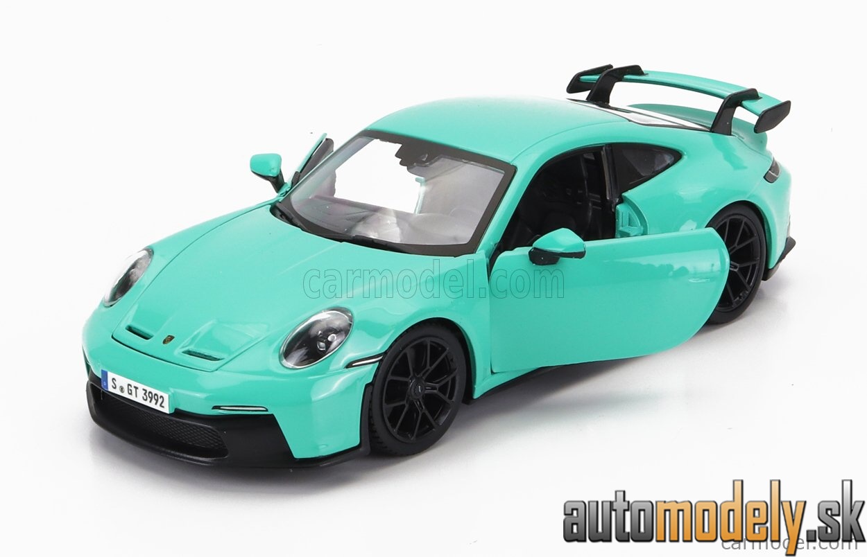 Bburago - PORSCHE 911 992 GT3 COUPE 2021 MINT GREEN - 1:24