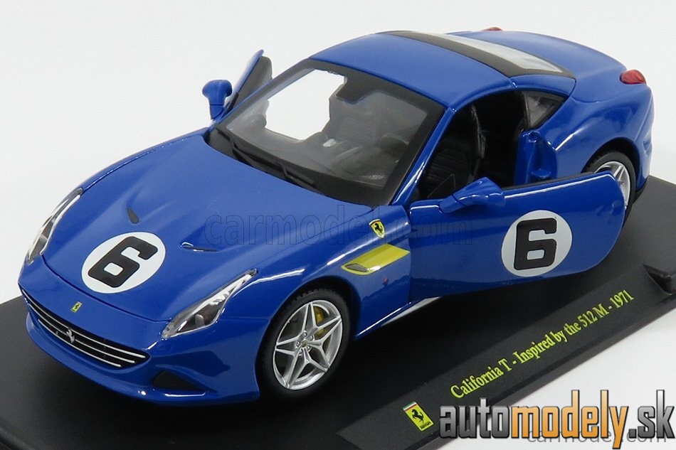 Edicola - FERRARI CALIFORNIA T N 6 1971 - INSPIRED BY THE 512M BLUE - 1:24