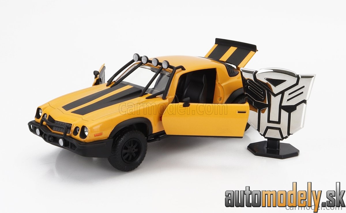 Jada - CHEVROLET CAMARO COUPE 1977 BUMBLEBEE TRANSFORMERS V L'ULTIMO CAVALIERE YELLOW BLACK - 1:24