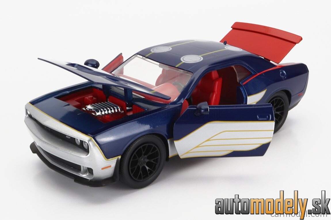 Jada - DODGE CHALLENGER SRT8 WITH THOR FIGURE 2015 BLUE SILVER - 1:24