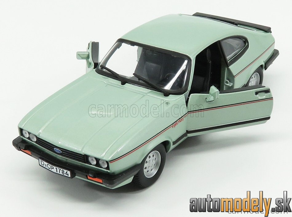 Bburago - FORD ENGLAND CAPRI INJECTION 1982 LIGHT GREEN MET - 1:24