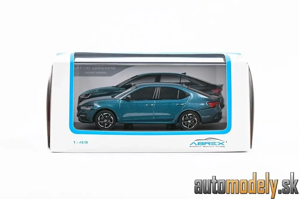  Abrex - Škoda Octavia IV RS (2020) - Modrá Admiral Metalíza - 1:43