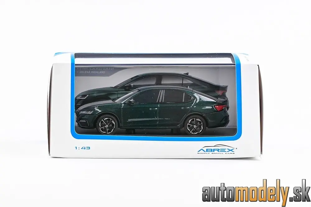  Abrex - Škoda Octavia IV RS (2020) - Zelená Highland Metalíza - 1:43
