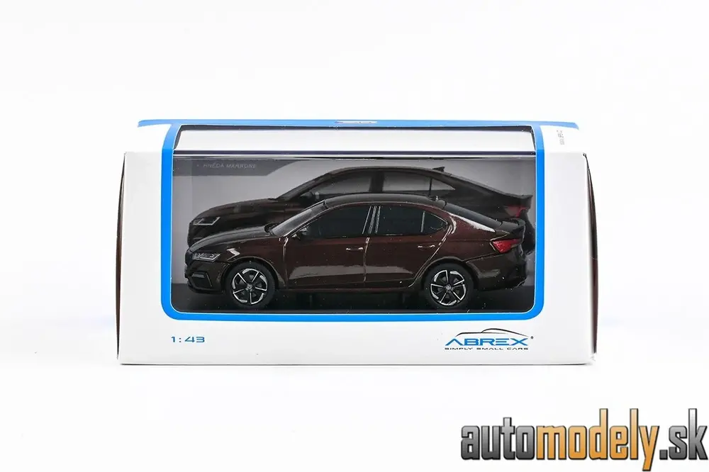  Abrex - Škoda Octavia IV RS (2020) - Hnedá Marrone Metalíza - 1:43