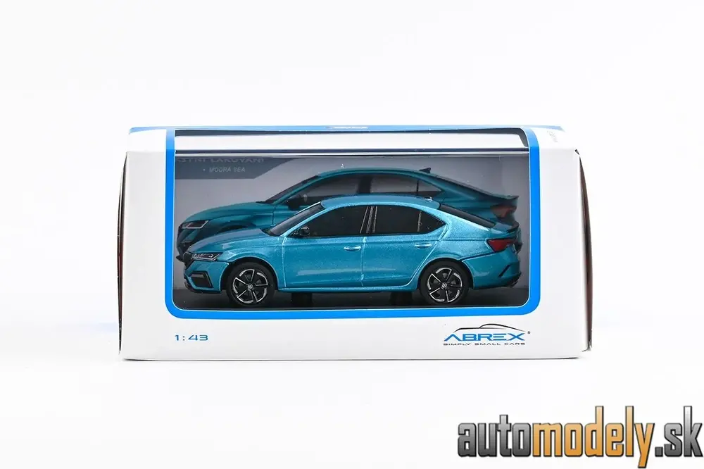  Abrex - Škoda Octavia IV RS (2020) - Modrá Sea Metalíza - 1:43