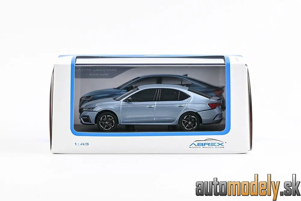  Abrex - Škoda Octavia IV RS (2020) - Modrá Shark Metalíza - 1:43