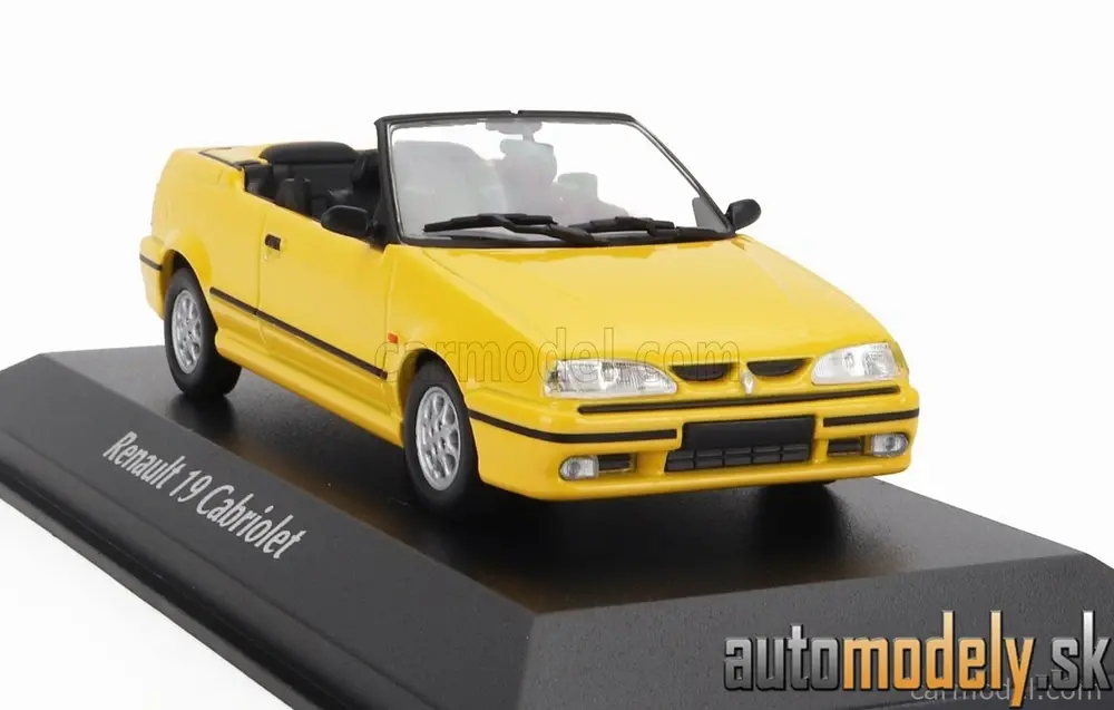 Minichamps - RENAULT R19 CABRIOLET 1992 YELLOW - 1:43