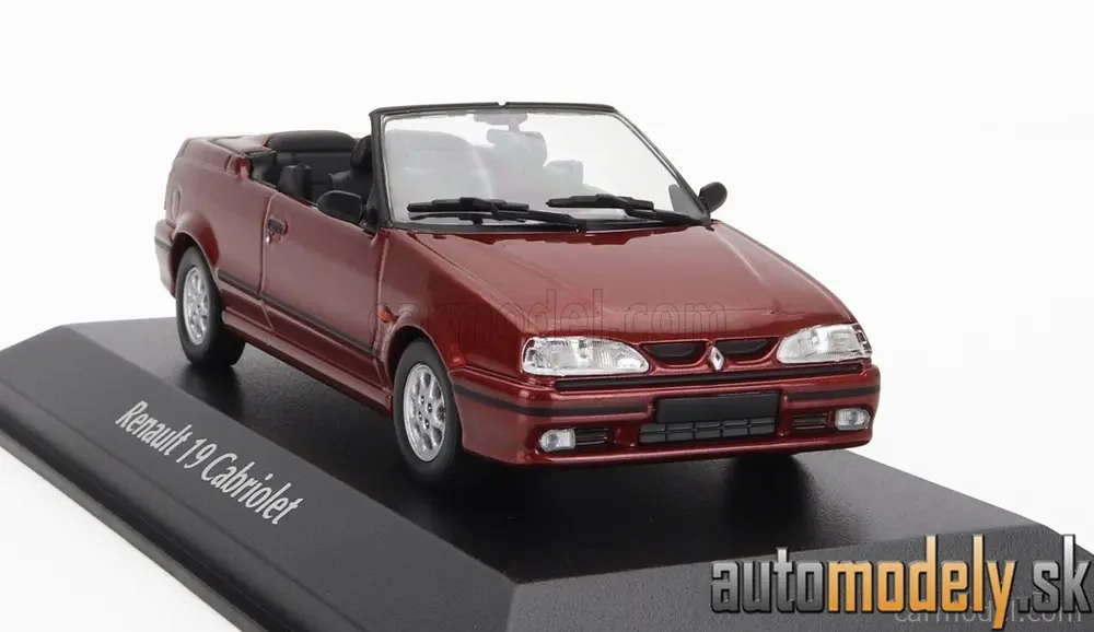 Minichamps - RENAULT R19 CABRIOLET 1992 RED - 1:43