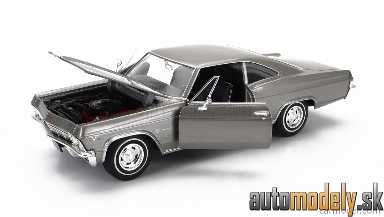 Welly - CHEVROLET IMPALA SS 396 COUPE LOW RIDER 1965 grey - 1:24