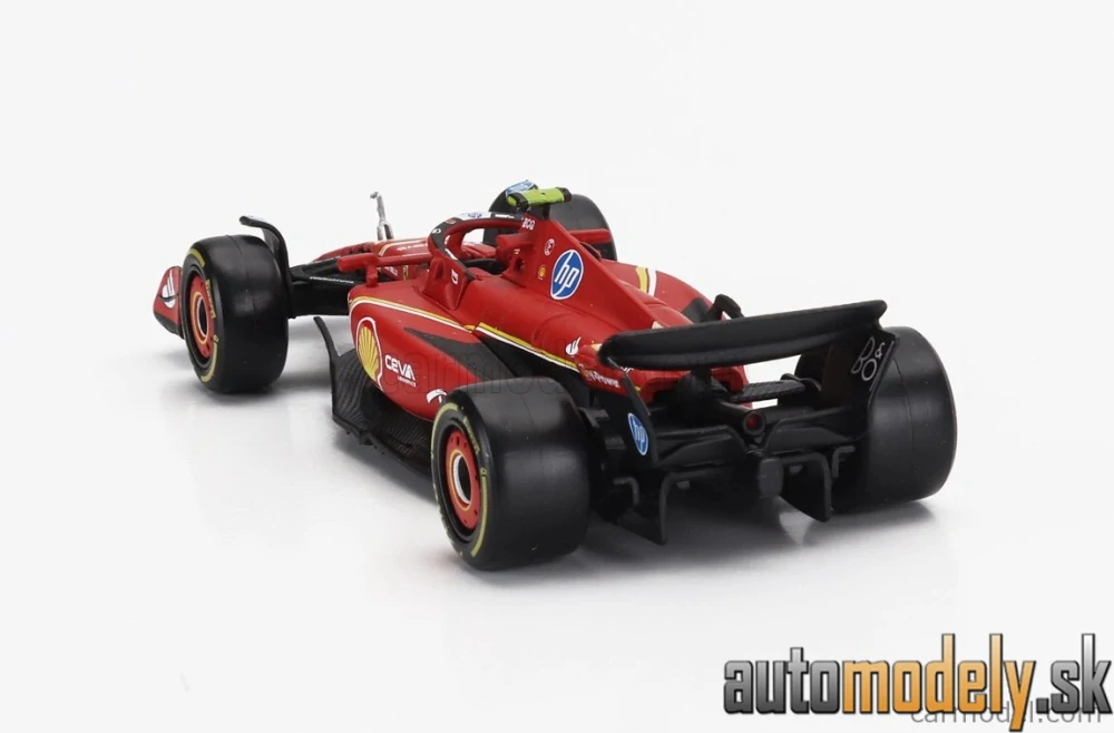 Bburago - FERRARI F1 SF-24 TEAM SCUDERIA FERRARI N 55 5th EMILIA ROMAGNA IMOLA GP 2024 CARLOS SAINZ - 1:43