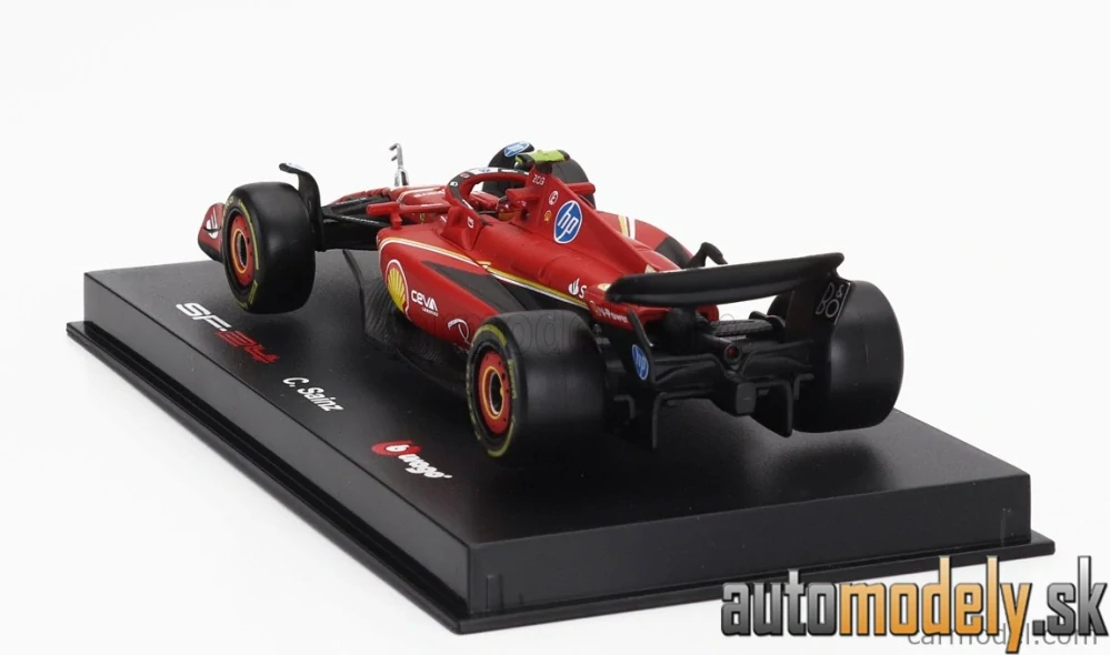 Bburago - FERRARI F1 SF-24 TEAM SCUDERIA FERRARI N 55 5th EMILIA ROMAGNA IMOLA GP 2024 CARLOS SAINZ - 1:43