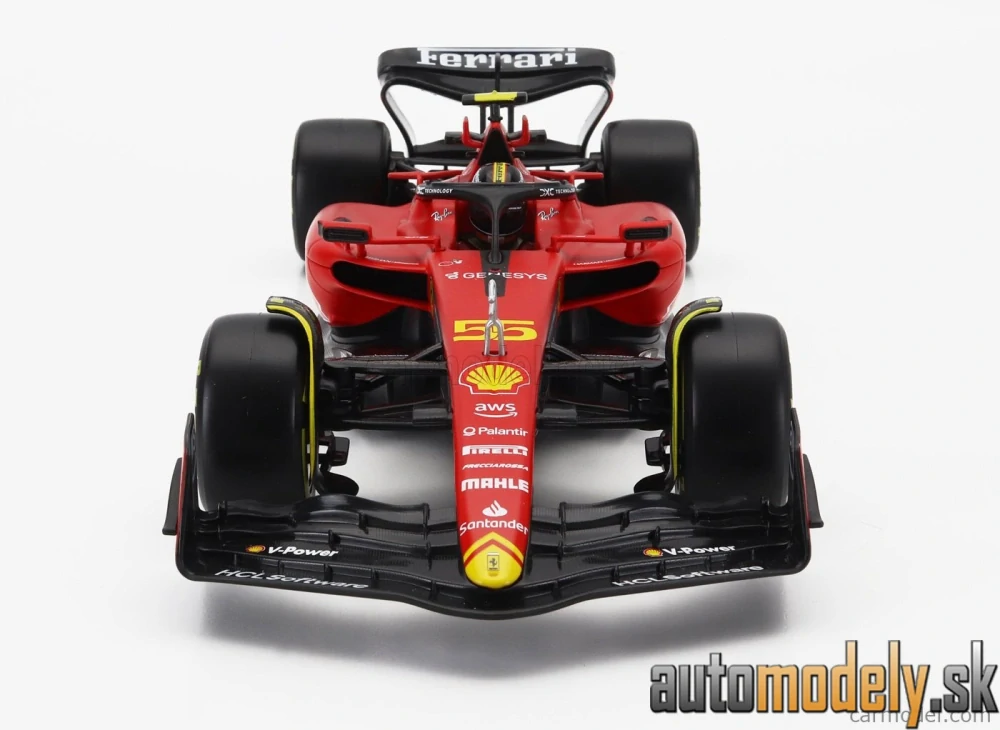 Bburago - FERRARI F1 SF-23 TEAM SCUDERIA FERRARI N 55 POLE POSITION 3rd MONZA ITALY GP 2023 CARLOS SAINZ - 1:18