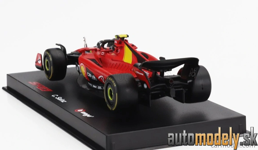 Bburago - FERRARI F1 SF-23 TEAM SCUDERIA FERRARI N 55 POLE POSITION 3rd MONZA ITALY GP 2023 CARLOS SAINZ - 1:43