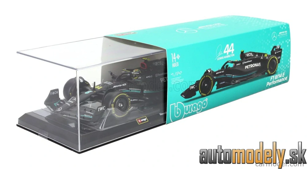 Bburago - MERCEDES GP - F1 W14 TEAM MERCEDES-AMG PETRONAS FORMULA ONE N 44 SEASON 2023 LEWIS HAMILTON - 1:24