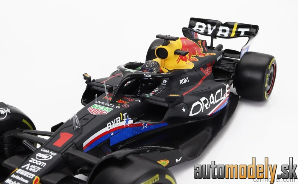 Bburago - RED BULL - F1 RB19 TEAM ORACLE RED BULL RACING N 1 WORLD CHAMPION WINNER AUSTIN USA GP 2023 MAX VERSTAPPEN - 1:18