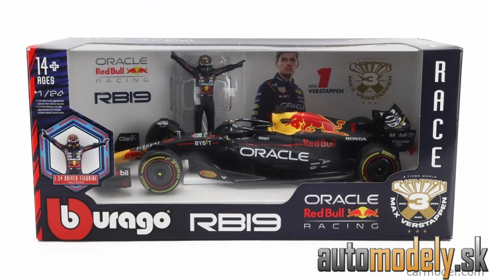 BURAGO - RED BULL - F1 RB19 TEAM ORACLE RED BULL RACING N 1 WORLD CHAMPION SEASON 2023 MAX VERSTAPPEN - 1:24